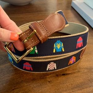 Country Club Prep Jockey Jam Leather Belt